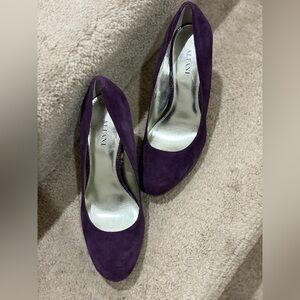 Alfani Women's Deep Purple Suede Heels